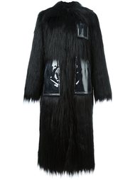 удлиненное пальто из искусственного меха  Mm6 Maison Margiela