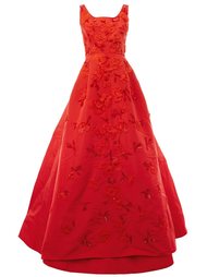 flower embellished dress Oscar de la Renta