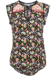 printed sleeveless blouse Veronica Beard