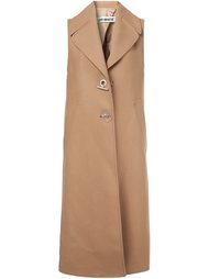 sleeveless mid-lentgh coat Off-White