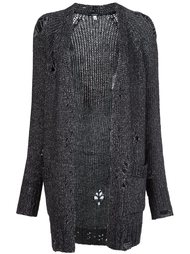 ripped detail knitted cardigan R13