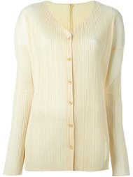 плиссированная рубашка без воротника Issey Miyake Vintage