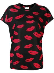 футболка с принтом губ Saint Laurent