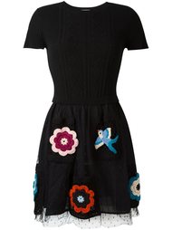 платье с вышивкой Red Valentino