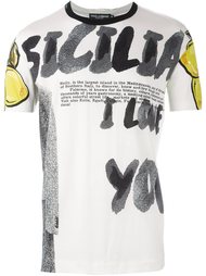 футболка с принтом 'Sicilia &amp; lemon' Dolce &amp; Gabbana