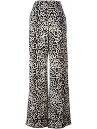 брюки с леопардовым принтом   Roberto Cavalli