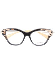 очки "кошачий глаз" Miu Miu Eyewear