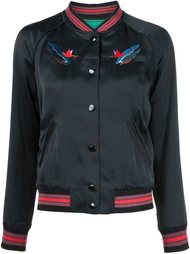 куртка-бомбер  с вышивкой пейзажа Coach