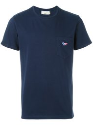 футболка с вышитым логотипом Maison Kitsuné