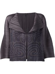 tribal print pleated jacket Pleats Please By Issey Miyake