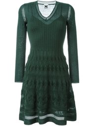 трикотажное платье с V-образным вырезом M Missoni