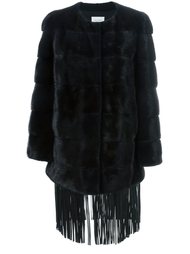 fringed coat Yves Salomon