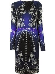 трикотажное платье со звездами Roberto Cavalli