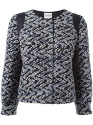chevron jacquard jacket Armani Collezioni