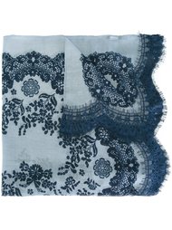 abstract print frayed scarf Twin-Set