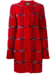 трикотажное пальто в клетку Boutique Moschino