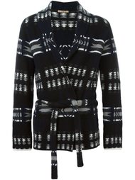 shawl lapels patterned cardigan Nuur