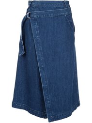 denim wrap skirt Sea