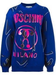 trompe l'oeil logo sweatshirt Moschino