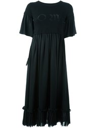 платье-футболка с плиссированным подолом Mm6 Maison Margiela