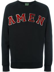 logo patch sweatshirt Amen