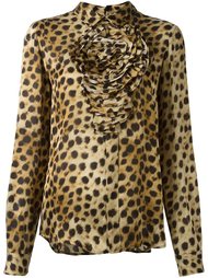 animal print longsleeved blouse Blumarine