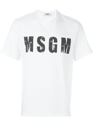 logo print T-shirt MSGM