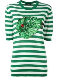 трикотажный топ с листом  Dolce &amp; Gabbana