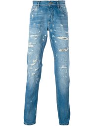 джинсы с потертой отделкой Dolce &amp; Gabbana