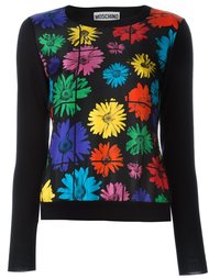 свитер с цветочным принтом  Moschino