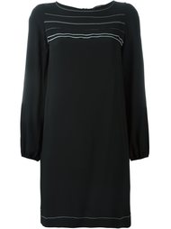 contrast-seam detailed dress Odeeh