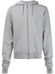 embroidered hood zipped hoodie Hood By Air