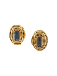 embellished baroque clip-on earrings  Chanel Vintage