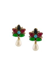 gripoix flower clip-on earrings Chanel Vintage
