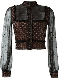 укороченный топ с вышивкой Alexander McQueen