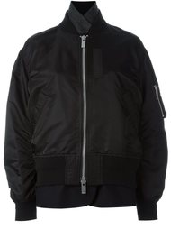 layered bomber jacket Sacai