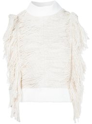 fringed sleeveless blouse Sea