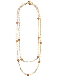 faux pear camellia necklace  Chanel Vintage