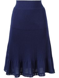 knitted ruffle hem skirt Alberta Ferretti