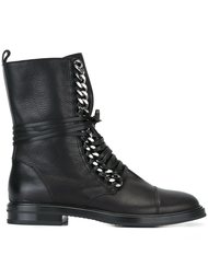 chain detail lace-up boots Casadei