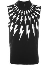 lightning bolt print tank Neil Barrett