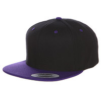 Бейсболка Yupoong Classic Snapback 2-Tone Black/Purple