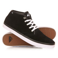 Кеды кроссовки высокие Quiksilver Shorebrksuedmid Shoe Black/Black/White