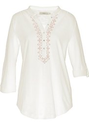 Футболка с рукавом 3/4 (черный с рисунком) Bonprix