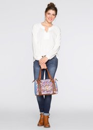 Сумка в миксе материалов (различные расцветки) Bonprix