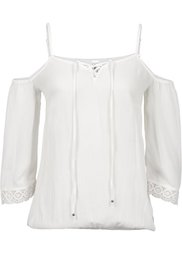 Блузка с прорезями (черный) Bonprix