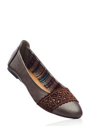 Балетки (серо-коричневый) Bonprix