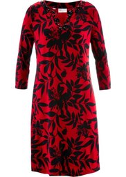 Платье с принтом ПРЕМИУМ (натуральный камень/темно-синий) Bonprix