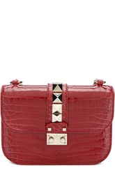Сумка Glam Lock small из кожи крокодила Valentino