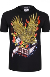 Хлопковая футболка с принтом Dsquared2